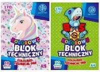 Opakowanie Blok kolorowy barwiony A4/10k 170g (10szt) ASTRA