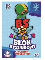 Opakowanie Blok kolorowy barwiony A4/15K 80g (10szt) ASTRA