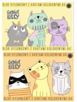 Opakowanie Blok rysunkowy A4/15K kolor Genius Kitty (10szt)