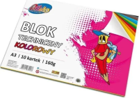 Blok techniczny A3 160g kolorowy 10 kartek. Wydawca: Alfa Pastello. SmakLiter.pl Opakowanie Blok techniczny A3 160g kolorowy 10 kartek
