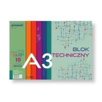 Blok techniczny A3 Premium kolor 250g 10 arkuszy. Wydawca: PENWORD. SmakLiter.pl Opakowanie Blok techniczny A3 Premium kolor 250g 10 arkuszy