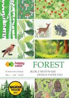 Blok z motywami Forest 80g/m2 A4 16 ark HAPPY COLO. Wydawca: GDD. SmakLiter.pl Opakowanie Blok z motywami Forest 80g/m2 A4 16 ark HAPPY COLO