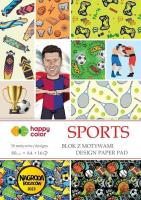 Blok z motywami Sports A4 16 ark HAPPY COLOR. Wydawca: GDD. SmakLiter.pl Opakowanie Blok z motywami Sports A4 16 ark HAPPY COLOR