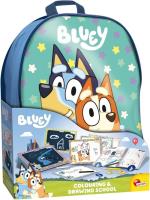Bluey Szkoła rysowania z plecakiem. Wydawca: Lisciani. SmakLiter.pl Opakowanie Bluey Szkoła rysowania z plecakiem