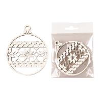 Opakowanie Bombka drewniana Sweterek biały 3szt