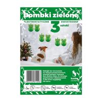 Opakowanie Bombki dwustronne elektrostatyczne zielone 3szt