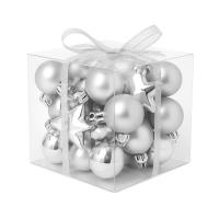 Opakowanie Bombki na choinkę nietłukące 50szt srebrne