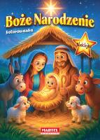 Boże Narodzenie Szopka z naklejkami. Autor: Wiktoria Kohnke. SmakLiter.pl Okładka książki Boże Narodzenie Szopka z naklejkami