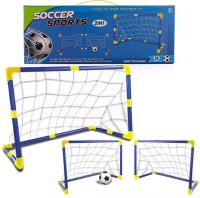 Bramka piłkarska z piłką i pompką 2w1. Wydawca: Lena. SmakLiter.pl Opakowanie Bramka piłkarska z piłką i pompką 2w1