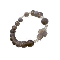 Opakowanie Bransoletka Agat Szary kulka duża 10mm