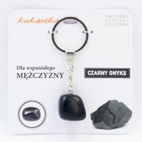 Brelok Dla wspaniałego mężczyzny czarny onyks. Wydawca: Kukartka. SmakLiter.pl Opakowanie Brelok Dla wspaniałego mężczyzny czarny onyks