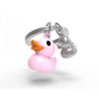 Opakowanie Brelok do kluczy 3D kaczka różowa z kaczuszką