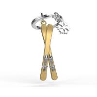 Opakowanie Brelok do kluczy 3D narty z płatkiem śniegu