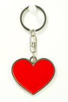 Opakowanie Brelok metalowy serce czerwone 5cm