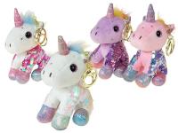 Opakowanie Brelok pluszowy jednorożec z cekinami MIX