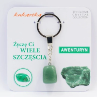 Brelok Wiele szczęścia awenturyn. Wydawca: Kukartka. SmakLiter.pl Opakowanie Brelok Wiele szczęścia awenturyn