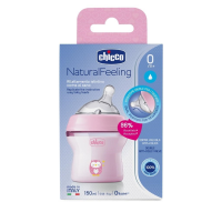 Opakowanie Butelka plastikowa NaturalFeeling różowa 150ml 0m+