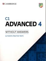 C1 Advanced 4 Student's Book without Answers. Wydawca: Cambridge University Press. SmakLiter.pl Opakowanie C1 Advanced 4 Student's Book without Answers