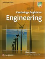 Cambridge English for Engineering. Autor: Ibbotson Mark. SmakLiter.pl Okładka książki Cambridge English for Engineering