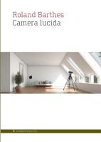 Camera lucida. Notatka o fotografii. Autor: Barthes Roland. SmakLiter.pl Okładka książki Camera lucida. Notatka o fotografii