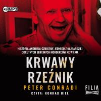 CD MP3 Krwawy rzeźnik. Autor: Conradi Peter. SmakLiter.pl Okładka książki CD MP3 Krwawy rzeźnik