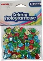 Cekiny hologramowe 8mm 10g mix. Wydawca: Brewis. SmakLiter.pl Opakowanie Cekiny hologramowe 8mm 10g mix