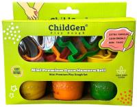 Ciastolina naturalna 3 kolory + 8 kształtów. Wydawca: ChildGen. SmakLiter.pl Opakowanie Ciastolina naturalna 3 kolory + 8 kształtów