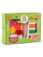 Ciastolina naturalna 4 kolory + 12 form pojazdy. Wydawca: ChildGen. SmakLiter.pl Opakowanie Ciastolina naturalna 4 kolory + 12 form pojazdy