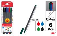 Cienkopis 0.4mm 4 kolory. Wydawca: MP Main Paper. SmakLiter.pl Opakowanie Cienkopis 0.4mm 4 kolory