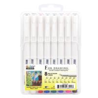 Opakowanie Cienkopisy graficzne czarne 8 grubości