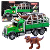Ciężarówka do transportu dinozaurów z figurką. Wydawca: Leantoys. SmakLiter.pl Opakowanie Ciężarówka do transportu dinozaurów z figurką