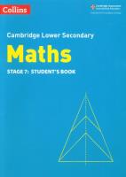 Collins Cambridge Lower Secondary Maths - Lower Secondary Maths Student's Book: Stage 7. Autor: Duncombe Alastair, Ellis Rob, George Amanda. SmakLiter.pl Okładka książki Collins Cambridge Lower Secondary Maths - Lower Secondary Maths Student's Book: Stage 7