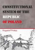 Okładka książki Constitutional System of the Republic of Poland