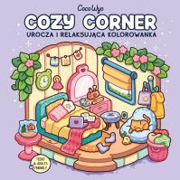 Cozy Corner. Urocza i relaksująca kolorowanka. Autor: Coco Wyo. SmakLiter.pl Okładka książki Cozy Corner. Urocza i relaksująca kolorowanka
