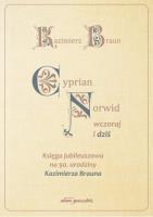 Okładka książki Cyprian Norwid wczoraj i dziś