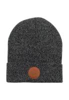 Opakowanie Czapka Beanie z bawełny org. melanż czarno-biały