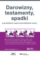 Okładka książki Darowizny, testamenty, spadki