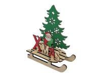 Dekoracja drewniana Mikołaj na saniach. Wydawca: ADAR. SmakLiter.pl Opakowanie Dekoracja drewniana Mikołaj na saniach