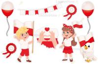 Opakowanie Dekoracja patriotyczna dzieci z dodatkami XL 9el