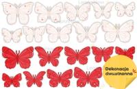 Opakowanie Dekoracja patriotyczna motyle biało-czerwone 20el