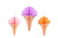 Dekoracje bibułowe Lody 20-30cm mix 3szt. Wydawca: PartyDeco. SmakLiter.pl Opakowanie Dekoracje bibułowe Lody 20-30cm mix 3szt