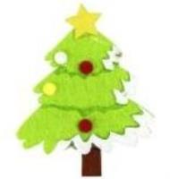 Dekoracje filcowe 3D choinki 60x75mm 4szt. Wydawca: Titanum. SmakLiter.pl Opakowanie Dekoracje filcowe 3D choinki 60x75mm 4szt