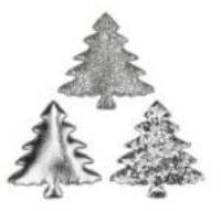 Dekoracje materiałowe choinki 32x32mm. Wydawca: Titanum. SmakLiter.pl Opakowanie Dekoracje materiałowe choinki 32x32mm