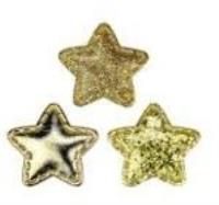 Dekoracje materiałowe gwiazdki 35x32mm. Wydawca: Titanum. SmakLiter.pl Opakowanie Dekoracje materiałowe gwiazdki 35x32mm