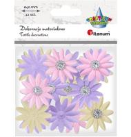 Opakowanie Dekoracje samoprzylepne materiałowe kwiaty 12szt