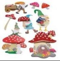 Dekoracje samoprzylepne papierowe 3D krasnale 8szt. Wydawca: Titanum. SmakLiter.pl Opakowanie Dekoracje samoprzylepne papierowe 3D krasnale 8szt