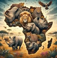 Opakowanie Diamentowa Mozaika Afryka kontynent zwierząt NO-2001761