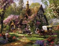 Opakowanie Diamentowa Mozaika Dom i bryczka z końmi NO-2001360