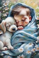 Opakowanie Diamentowa Mozaika Dziecko i szczeniaczek NO-2000923