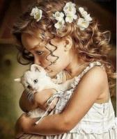 Opakowanie Diamentowa Mozaika Dziewczynka z kotkiem NO-1009643